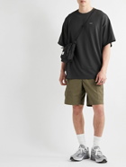 WTAPS - Straight-Leg Logo-Appliquéd Cotton-Blend Cargo Shorts - Green