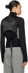 Helmut Lang Gray & Black Cutout Vest