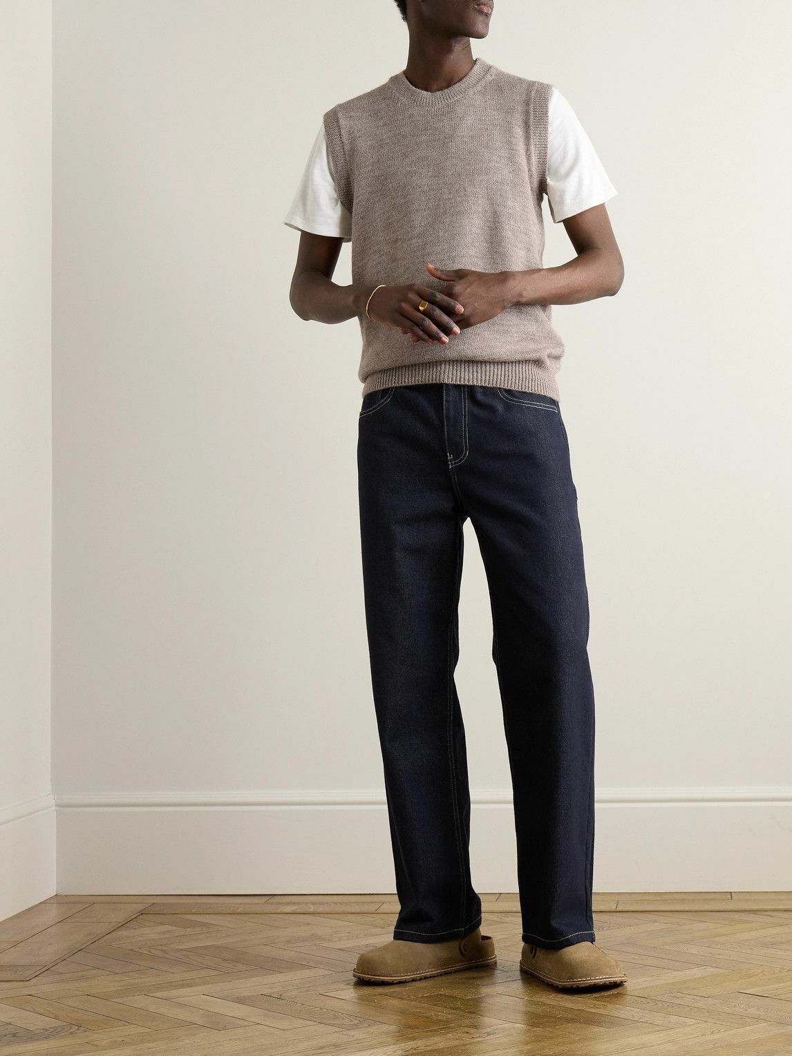 De Bonne Facture - Wool and Alpaca-Blend Sweater Vest - Neutrals