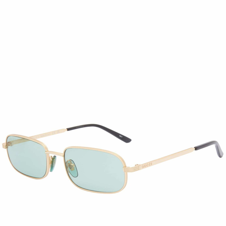 Photo: Gucci Men's Eyewear GG1457S Sunglasses in Gold/Green