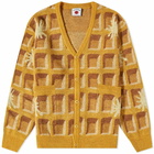 ICECREAM Men's Waffle Cardigan in Waffle Print