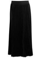 Helmut Lang Pleated Logo-jacquard Woven Midi Skirt Black