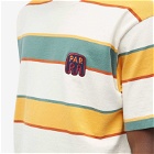 By Parra Men's Fast Food Logo Stripe T-Shirt in Burned Yellow