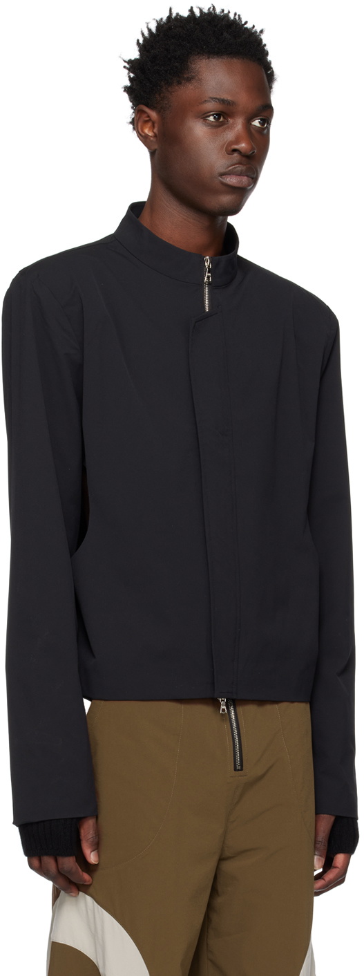 Uncertain Factor Black Waist Cutout Jacket