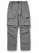 And Wander - Straight-Leg Convertible Belted Shell Trousers - Gray
