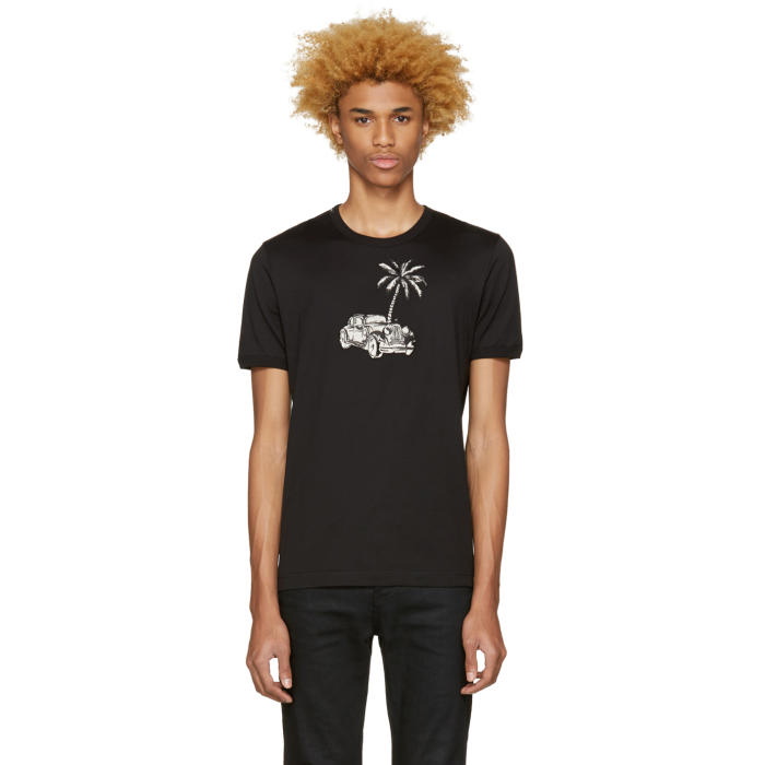Photo: Dolce and Gabbana Black Palm Tree T-Shirt