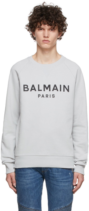 Photo: Balmain Grey Cotton Sweatshirt