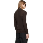 Rick Owens Brown Tower Ribbed Lupetto Sweater