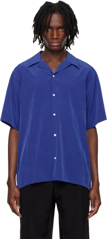 Photo: RAINMAKER KYOTO Blue Open Collar S/S Shirt