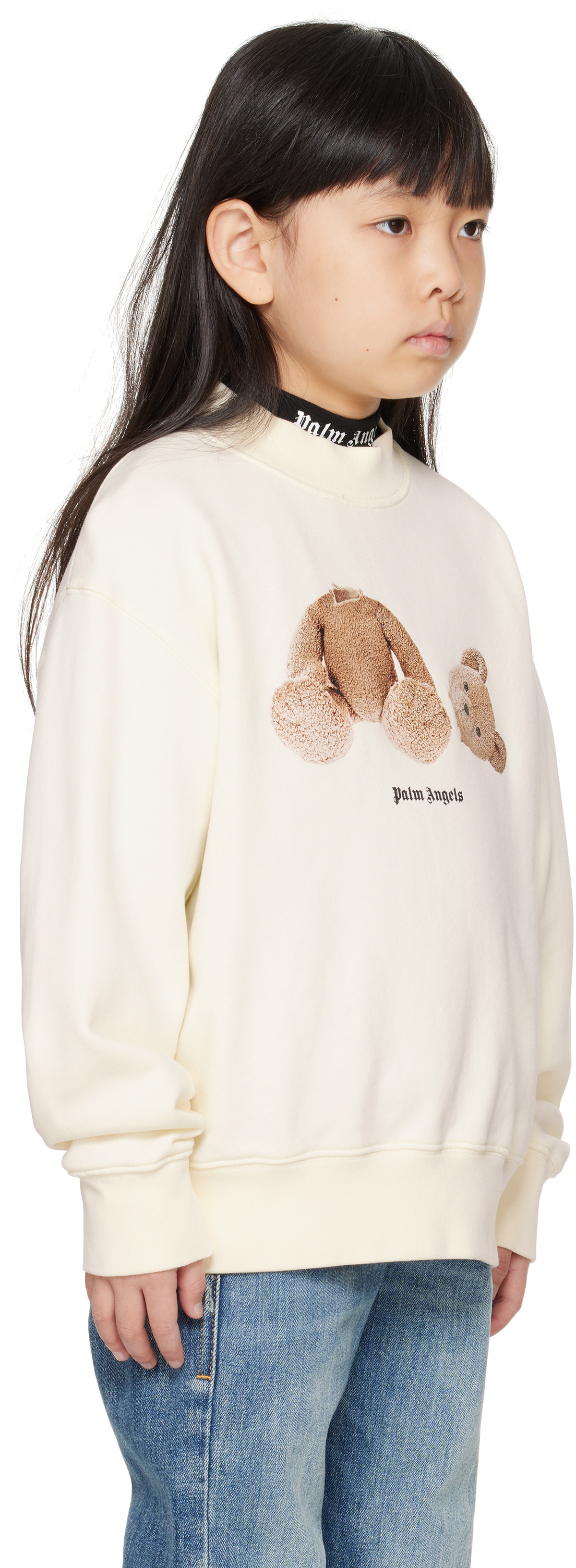 Palm Angels Kids Off-White Bear Sweatshirt