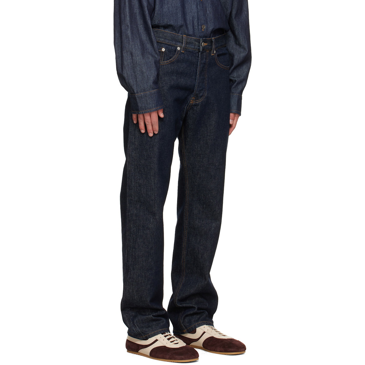 Dries Van Noten Blue Straight Jeans