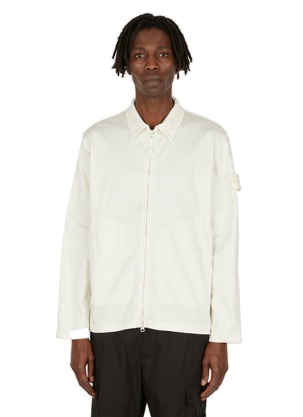 Photo: Zip Up Overshirt Jacket in White