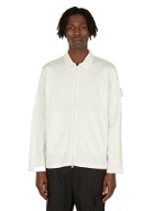 Zip Up Overshirt Jacket in White