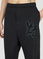 Y-3 - Embroidered Logo Track Pants in Black