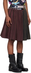 Chopova Lowena SSENSE Exclusive Pink & Navy Cotton Knee Carabiner Skirt
