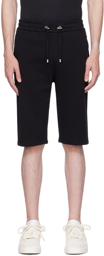 Photo: Balmain Black Flocked Shorts