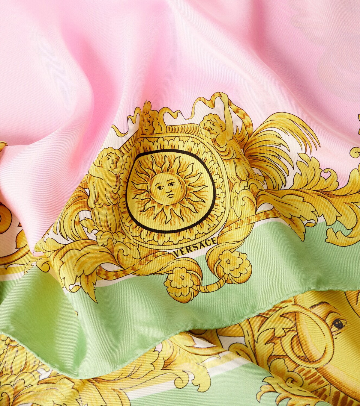 Versace Printed silk twill scarf
