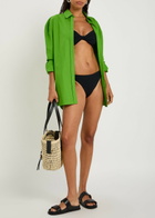 Hunza G Juno Seersucker Bikini - Black - One Size