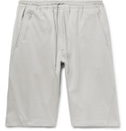 Y-3 - Loopback Cotton-Jersey Drawstring Shorts - Light gray