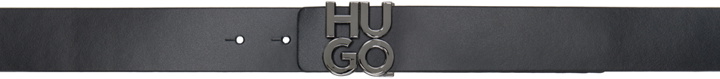 Photo: Hugo Black Logo Buckle Belt