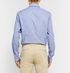 Hugo Boss - Blue Joy Slim-Fit Checked End-on-End Cotton Shirt - Blue