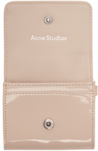 Acne Studios Beige Logo Card Holder