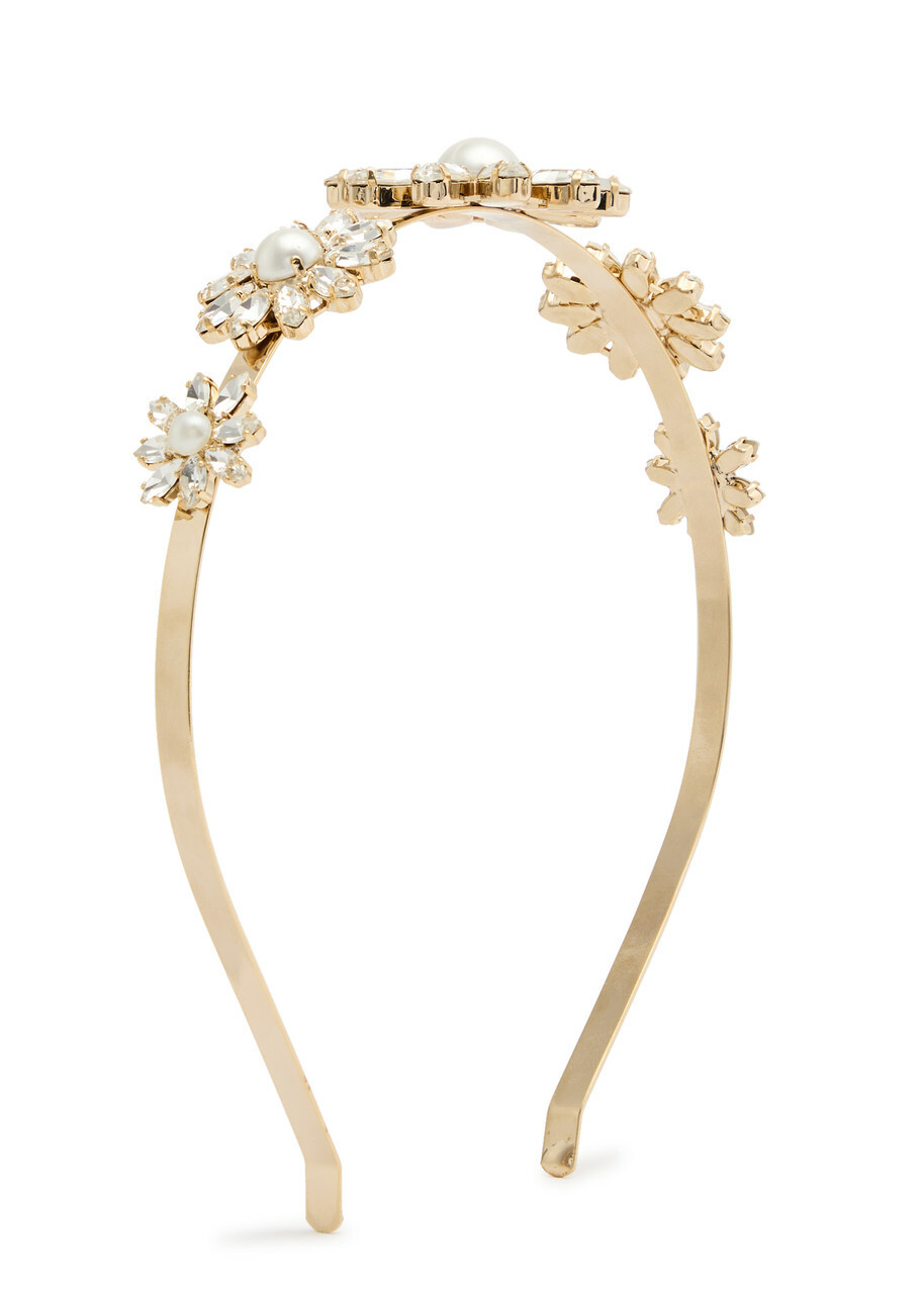 Rosantica Profumo Crystal-embellished Headband - Gold - One 