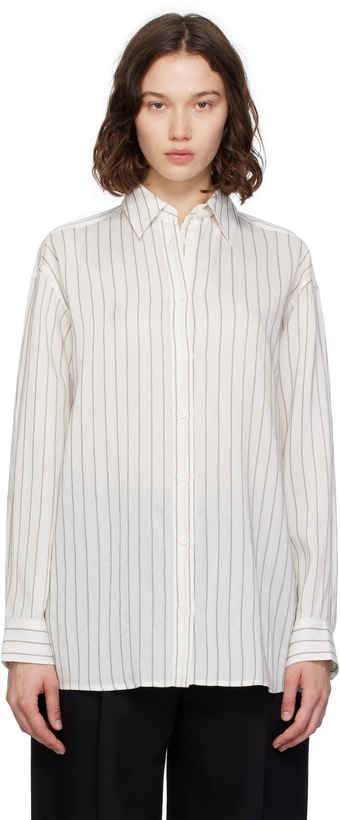 Photo: TOTEME White Stripe Shirt
