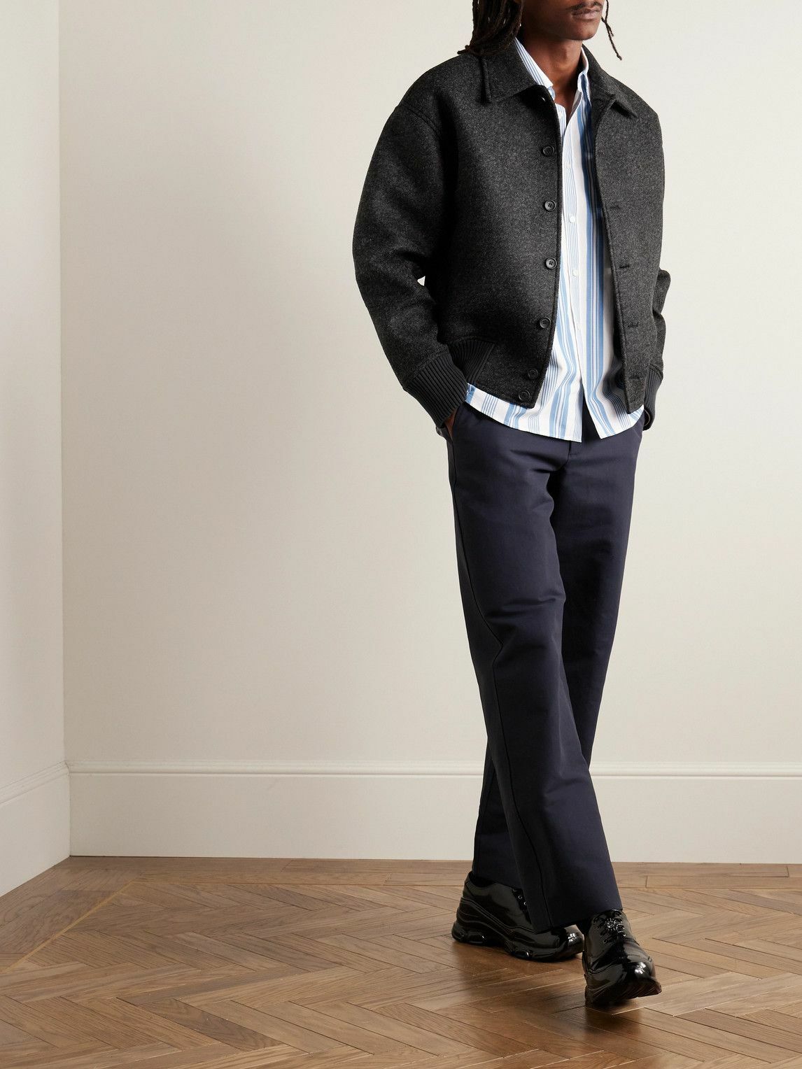 Jacquemus - Felt Bomber Jacket - Gray Jacquemus