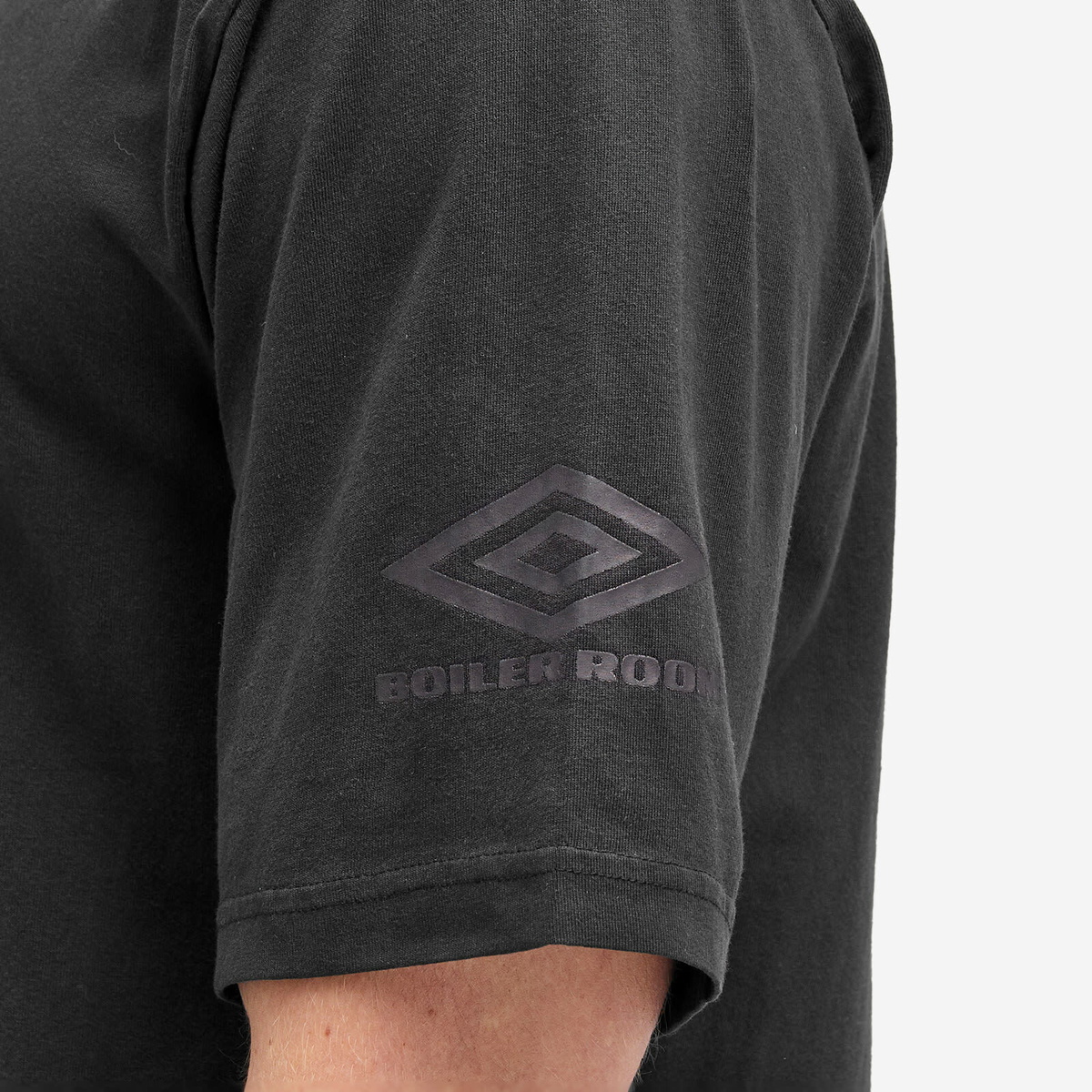 Boiler Room Men's x Umbro Washed T-Shirt in Black Boiler Room