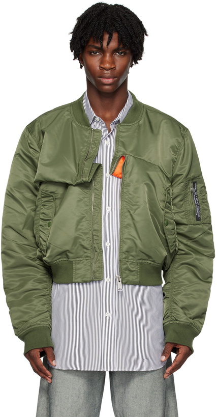 Photo: Marina Yee Green Customized Fold Bomber Jacket
