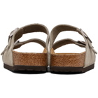 Birkenstock Taupe Regular Arizona Soft Footbed Suede Leather Sandals