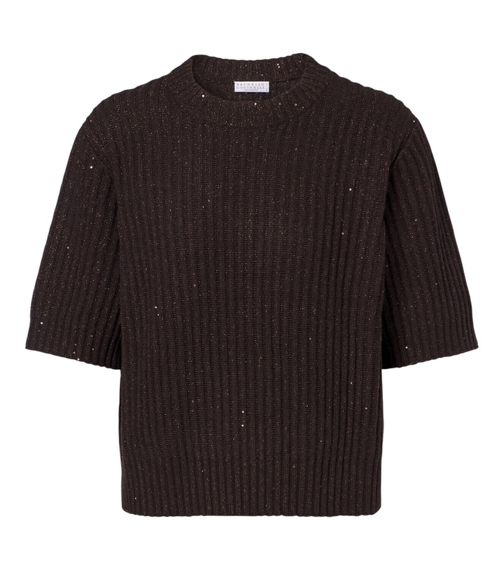 Photo: Brunello Cucinelli Ribbed-knit cashmere and wool-blend sweater