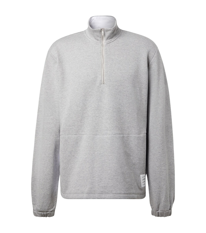 Photo: Thom Browne 4-Bar cotton jersey half-zip sweatshirt