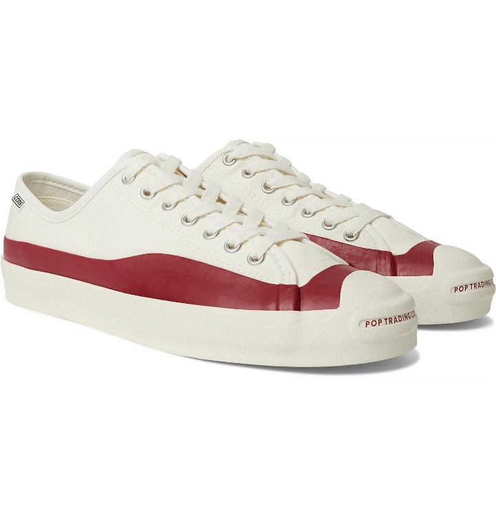 Photo: Converse - Pop Trading Company Jack Purcell Rubber-Trimmed Canvas Sneakers - White