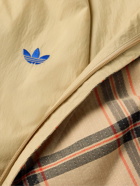 adidas Originals - Wales Bonner Reversible Logo-Embroidered Recycled-Shell and Checked Cotton-Twill Jacket - Brown