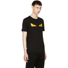 Fendi Black Bag Bugs Zip Mouth T-Shirt