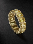 42 Suns - 14-Karat Gold Yellow Sapphire Eternity Ring - Yellow