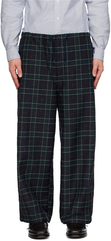 Photo: BEAMS PLUS Navy Check Trousers