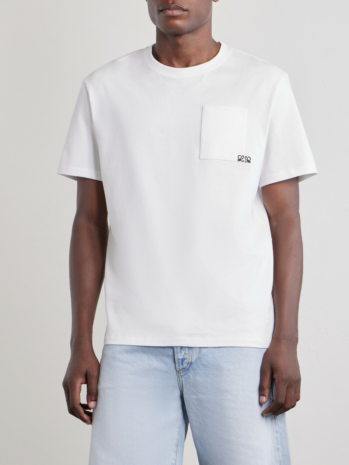 LOEWE - Anagram-Embroidered Cotton-Jersey T-Shirt - White
