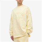 Fear of God ESSENTIALS Men's Spring Long Sleeve Printed T-Shirt in Garden Yellow
