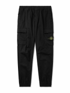 Stone Island - Tapered Cotton-Blend Trousers - Black
