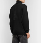 Balenciaga - Embroidered Cashmere Rollneck Sweater - Black