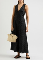 Matteau Broderie Anglaise Cotton Maxi Dress Black