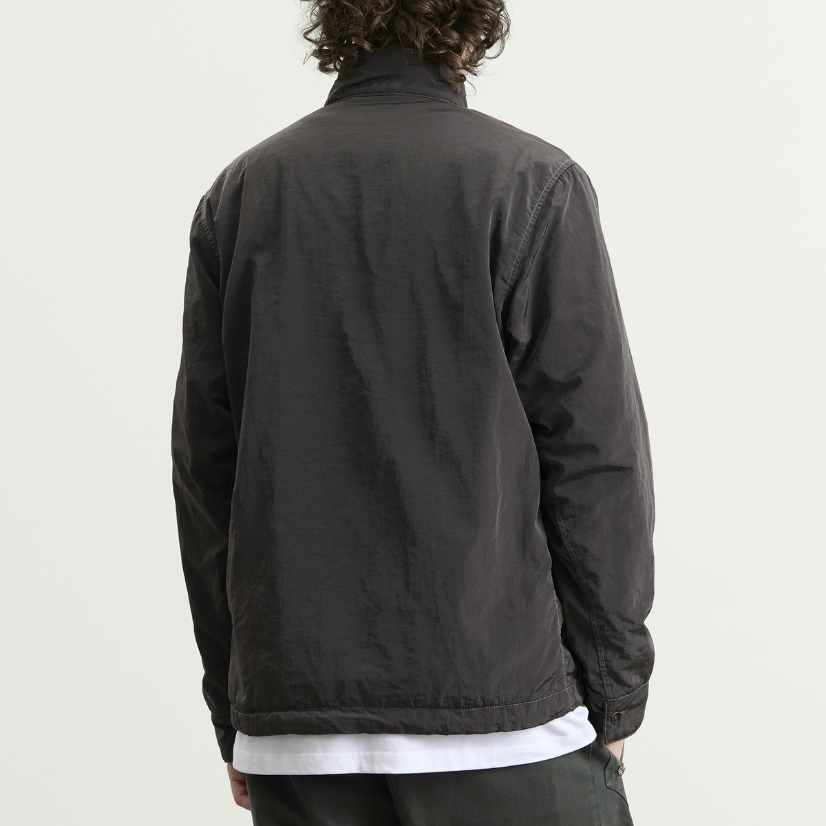 Ranra Men's Epitome Canvas Nylon Padded Overshirt in Steeple Grey