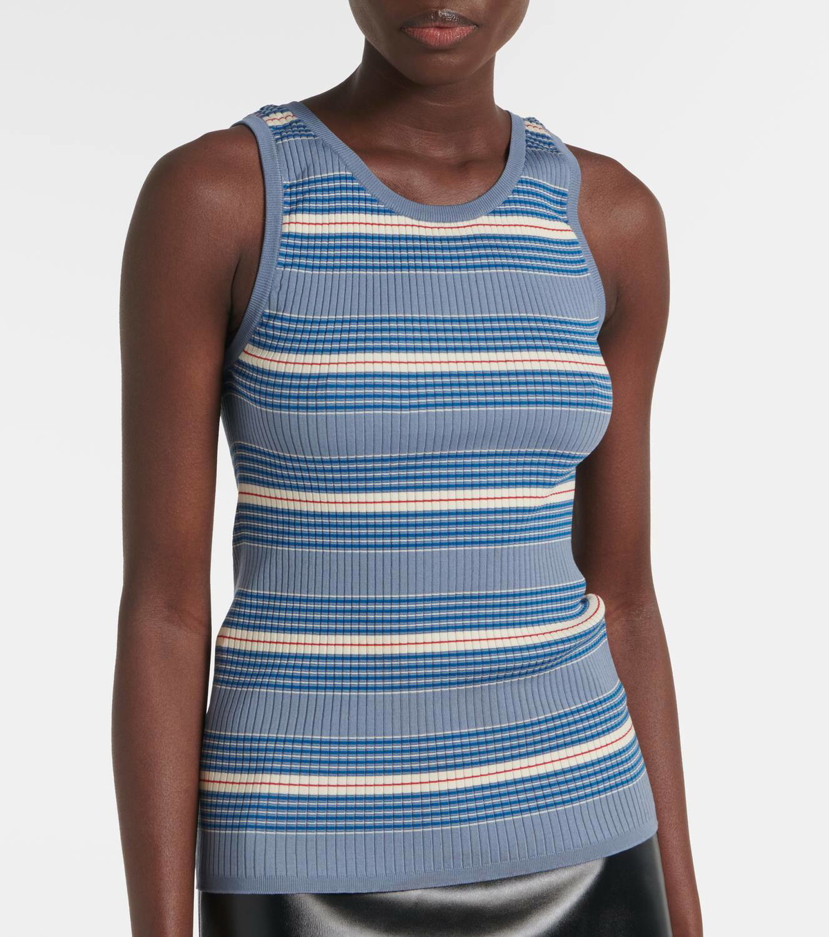 Prada Cotton ribbed-knit tank top