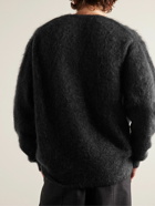 Auralee - Brushed Mohair and Wool-Blend Sweater - Black