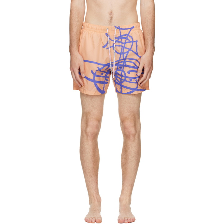 Photo: Vivienne Westwood Orange Surf Boxer Swim Shorts