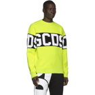 GCDS Yellow and Black Logo Sweater