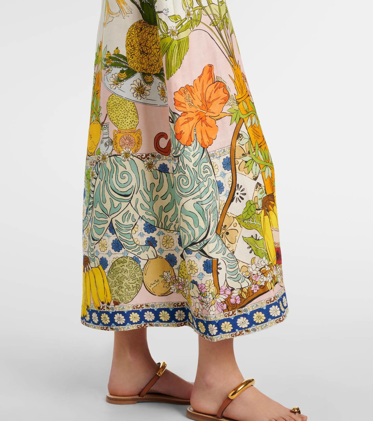 Almais Hazel printed linen-blend maxi dress ALMAIS